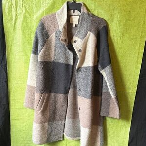 Mercer & Madison Wool Multicolor Teddy Jacket